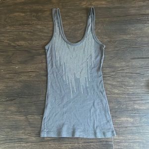 Embellished Express Grey Tank